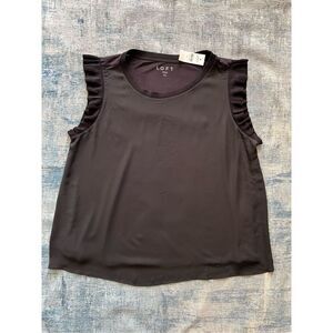 LOFT Black Sleeveless Blouse